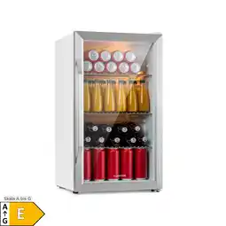 Netto Marken-Discount Beersafe XXL Crystal White Kühlschrank 80 Ltr Panoramaglas Edelstahl Angebot