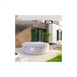 Netto Marken-Discount Outdoor Whirlpool aufblasbar SPLASH inkl. Abdeckung - Ø208 cm 6 Personen Uni Grau Angebot