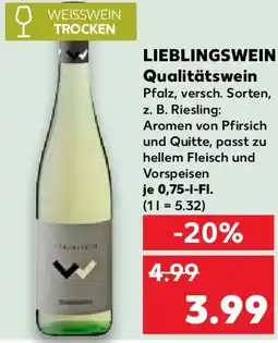 Kaufland LIEBLINGSWEIN Qualitätswein Angebot