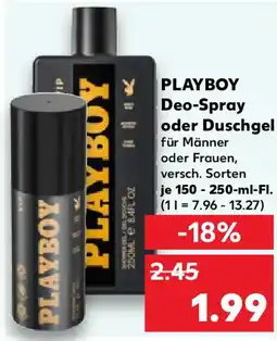 Kaufland PLAYBOY Deo-Spray oder Duschgel Angebot