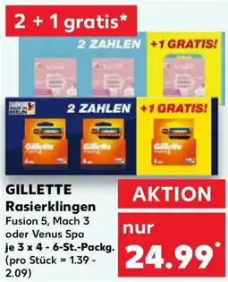 Kaufland GILLETTE Rasierklingen Angebot