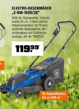 OBI LUX TOOLS ELEKTRO-RASENMÄHER ,,E-RM-1600/38" Angebot