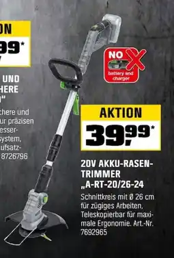 OBI LUX-TOOLS 20V AKKU-RASEN- TRIMMER ,,A-RT-20/26-24" Angebot