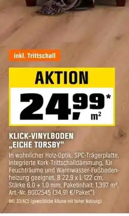 OBI KLICK-VINYLBODEN ,,EICHE TORSBY" Angebot