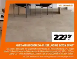OBI KLICK-VINYLBODEN XXL-FLIESE,,UDINE BETON BEIGE" Angebot