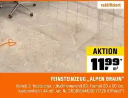 OBI FEINSTEINZEUG ,,ALPEN BRAUN" Angebot