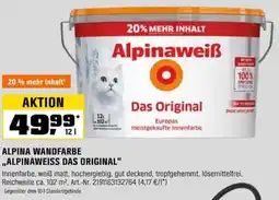 OBI ALPINA WANDFARBE ,,ALPINAWEISS DAS ORIGINAL" Angebot