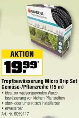 OBI Gardena Tropfbewässerung Micro Drip Set Gemüse-/Pflanzreihe (15 m) Angebot