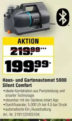 OBI Gardena Haus- und Gartenautomat 5000 Silent Comfort Angebot
