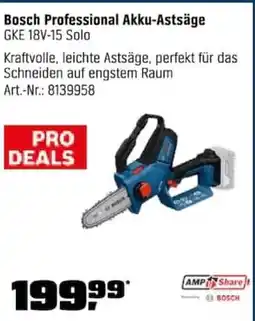 OBI Bosch Professional Akku-Astsäge GKE 18V-15 Solo Angebot