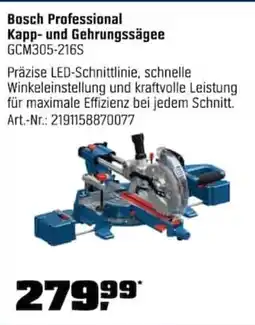 OBI Bosch Professional Kapp- und Gehrungssägee GCM305-216S Angebot
