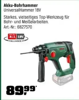 OBI Bosch Akku-Bohrhammer UniversalHammer 18V Angebot