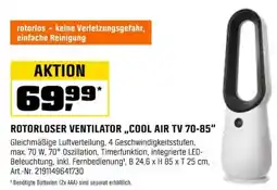 OBI ROTORLOSER VENTILATOR,,COOL AIR TV 70-85" Angebot