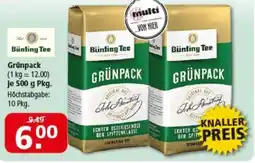 Multi Markt Bünting Tee Grünpack Angebot
