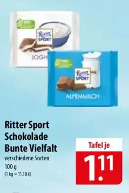 Famila Nord Ost Ritter Sport Schokolade Bunte Vielfalt Angebot