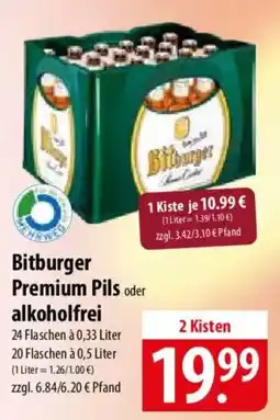 Famila Nord Ost Bitburger Premium Pils oder alkoholfrei Angebot