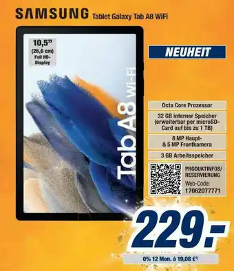 Expert Bening Samsung Tablet Galaxy Tab A8 Wifi Angebot