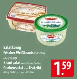 Famila Nord Ost Salatkönig Frischer Weiẞkrautsalat oder popp Krautsalat, Gurkensalat oder Tzatziki Angebot