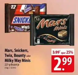Famila Nord Ost Mars, Snickers, Twix, Bounty oder Milky Way Minis Angebot
