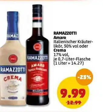 PENNY Ramazzotti Amaro Oder Crema Angebot