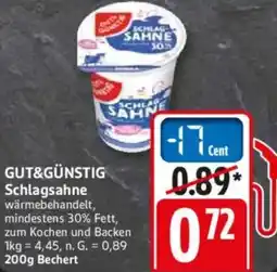 WEZ GUT&GÜNSTIG Schlagsahne Angebot