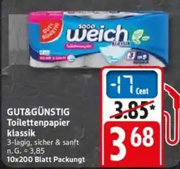 WEZ GUT&GÜNSTIG Toilettenpapier klassik Angebot