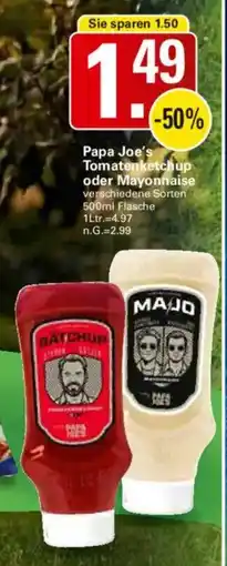 WEZ Papa Joe's Tomatenketchup oder Mayonnaise Angebot