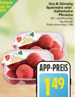WEZ Gut & Günstig Spanische oder italienische Pfirsiche Angebot