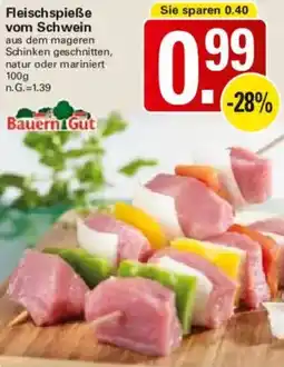 WEZ Bauern Gut Fleischspieße vom Schwein Angebot