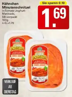 WEZ Hähnchen Minutenschnitzel Angebot