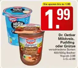 WEZ Dr. Oetker Milchreis, Pudding oder Grütze Angebot
