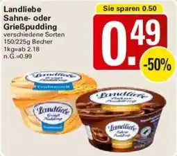 WEZ Landliebe Sahne- oder Grieẞpudding Angebot