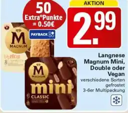 WEZ Langnese Magnum Mini, Double oder Vegan Angebot