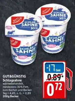 WEZ GUT&GÜNSTIG Schlagsahne Angebot