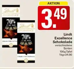 WEZ Lindt Excellence Schokolade Angebot