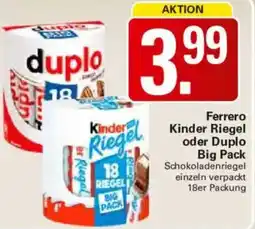 WEZ Ferrero Kinder Riegel oder Duplo Big Pack Angebot