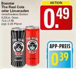 WEZ Booster The Real Cola oder Limonaden Angebot