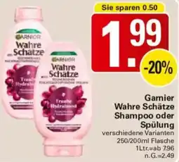 WEZ Garnier Wahre Schätze Shampoo oder Spülung Angebot