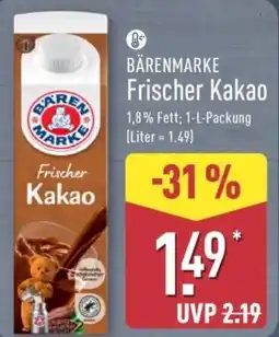 Aldi Nord BÄRENMARKE Frischer Kakao Angebot