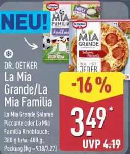 Aldi Nord DR. OETKER La Mia Grande/La Mia Familia Angebot