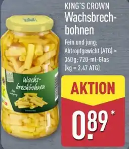 Aldi Nord KING'S CROWN Wachsbrechbohnen Angebot