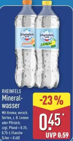 Aldi Nord RHEINFELS Mineralwasser Angebot