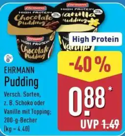 Aldi Nord EHRMANN Pudding Angebot