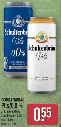 Aldi Nord Schultenbräu Pils/0,0% Angebot