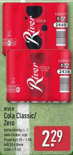 Aldi Nord RIVER Cola Classic / Zero Angebot