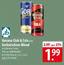 Famila Nord Ost Havana Club & Cola oder Gorbatschow Mixed Angebot
