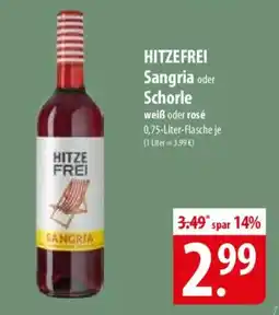 Famila Nord Ost HITZEFREI Sangria oder Schorle Angebot