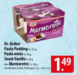 Famila Nord Ost Dr. Oetker Paula Pudding, Paula minis, Snack Vanille oder Marmorette Angebot
