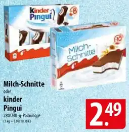 Famila Nord Ost Milch-Schnitte oder kinder Pingui Angebot
