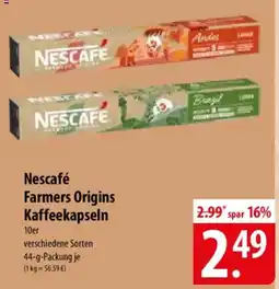 Famila Nord Ost Nescafé Farmers Origins Kaffeekapseln Angebot